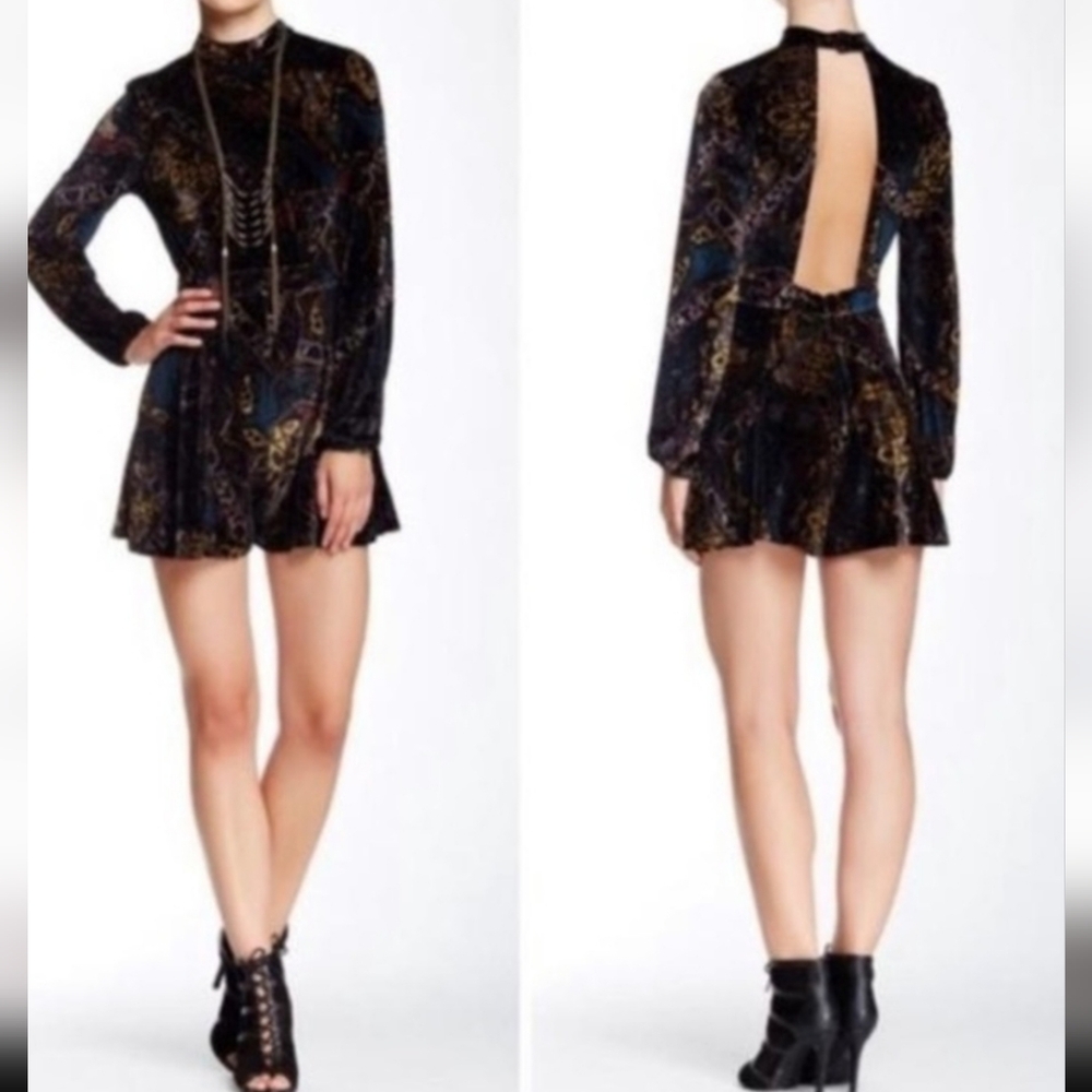 Free People Burnout Velvet Romper - Picture 3 of 14